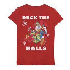 Рождественская футболка Disney&apos;s Donald Duck The Halls для девочек 7–16 лет Disney