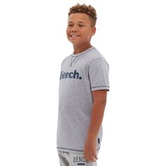 Стильная футболка Bench DNA Barboza с рисунком Bench DNA для мальчиков 7–14 лет стандартного цвета Bench DNA