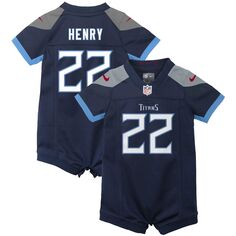 Джерси-комбинезон для новорожденных и младенцев Nike Derrick Henry Navy Tennessee Titans Game Nike