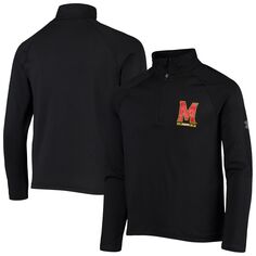 Черная куртка с молнией на четверть реглан Youth Under Armour Maryland Terrapins Performance 2.0 Under Armour