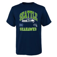 Официальная деловая футболка молодежного колледжа Seattle Seahawks темно-синего цвета Outerstuff