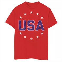 Модная синяя футболка с кружащимися звездами для мальчиков 8–20 лет из США Licensed Character