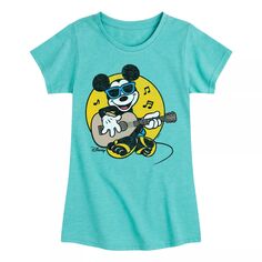 Футболка с рисунком гитары Disney&apos;s Mickey Mouse для девочек 7–16 лет Disney