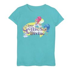 Футболка Nickelodeon Shimmer &amp; Shine Tour Genies Divine Pet Portrait для девочек 7–16 лет с графическим рисунком Nickelodeon