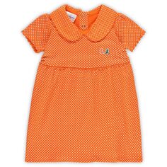 Платье «Питер Пэн» в горошек для девочек оранжевого цвета «Майами Ураганы» Unbranded