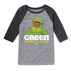 Зеленая футболка с рисунком реглан для мальчиков 8–20 лет Disney&apos;s The Muppets Disney