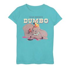 Классическая футболка с портретным рисунком для девочек 7–16 лет Disney&apos;s Dumbo Licensed Character