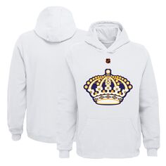 Молодежный флисовый пуловер с капюшоном белого цвета с логотипом Los Angeles Kings Special Edition 2.0 Outerstuff