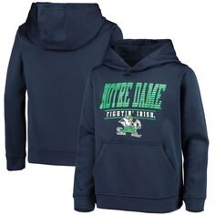 Молодежный темно-синий пуловер с капюшоном Notre Dame Fighting Irish Fast Outerstuff