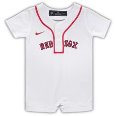 Белый комбинезон из джерси Nike Boston Red Sox для новорожденных и младенцев Nike