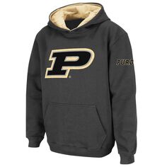 Темно-серый пуловер с капюшоном и большим логотипом Youth Stadium Athletic Purdue Boilermakers Unbranded