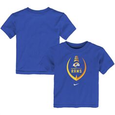 Футболка Nike Royal Los Angeles Rams Football с надписью для малышей Nike