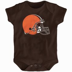Коричневое боди с логотипом Newborn Cleveland Browns Team Outerstuff