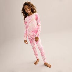 Пижамный комплект SO с уютным верхом и штанинами для девочек 4–20 лет, стандартного размера и размера плюс SO