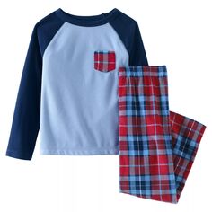Пижамный комплект с флисовым верхом и низом Lands&apos; End для детей 2–16 лет Lands&apos; End