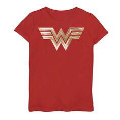 Золотая футболка с графическим логотипом DC Comics 1984 для девочек 7–16 лет Licensed Character