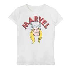 Классическая футболка с изображением портрета Тора для девочек 7–16 лет Marvel Avengers Marvel