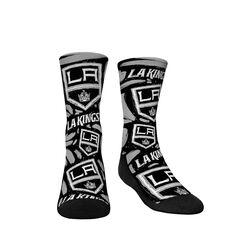 Молодежные носки Rock Em Носки Los Angeles Kings Allover с логотипом и носки Paint Crew Unbranded