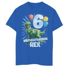 Футболка с рисунком «История игрушек» Disney/Pixar для мальчиков 8–20 лет рождения «Saurus Rex» на 6-й день рождения Disney / Pixar