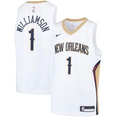 Молодежная белая майка игрока Nike Zion Williamson New Orleans Pelicans Swingman — Association Edition Nike