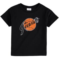 Черная футболка с капюшоном Soft As A Grape для малышей San Francisco Giants Cooperstown Collection Unbranded