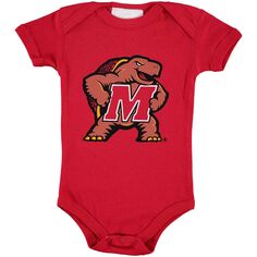 Красное боди с большим логотипом Infant Maryland Terrapins Unbranded