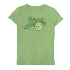 Винтажная футболка с текстовым плакатом и графическим рисунком DC Comics для девочек 7–16 лет «Зеленая стрела» DC Comics