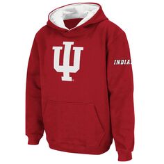 Пуловер с капюшоном и большим логотипом Youth Stadium Athletic Crimson Indiana Hoosiers Unbranded