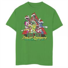 Рождественская футболка Power Rangers с рисунком Power Rangers для мальчиков 8–20 лет Ho Ho Power Rangers Licensed Character