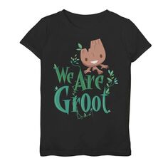 Футболка с плакатом и графическим рисунком для девочек 7–16 лет Marvel We Are Groot Marvel