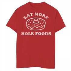Футболка с рисунком пончика Fifth Sun Eat More Hole Foods для мальчиков 8–20 лет Fifth Sun