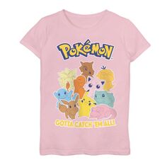 Групповая футболка с рисунком покемонов для девочек 7–16 лет «Надо поймать их всех» Pokemon Pokémon