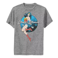 Футболка с изображением звезд и кругов DC Comics Wonder Woman для мальчиков 8–20 лет Licensed Character