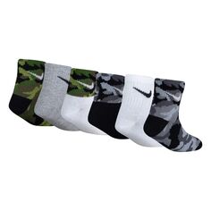 Набор из 6 камуфляжных носков Nike до щиколотки для малышей и мальчиков Nike