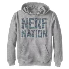 Толстовка Nerf Nation с текстовым наполнением для мальчиков 8–20 лет Nerf