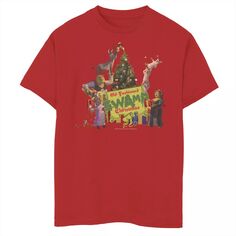 Старомодная рождественская футболка с болотным рисунком DreamWorks «Шрек» для мальчиков 8–20 лет DreamWorks