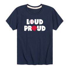 Бейсбольная футболка Loud Proud с рисунком для мальчиков 8–20 лет Licensed Character