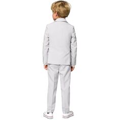 Серый однотонный костюм OppoSuits Groovy для мальчиков 2–8 лет OppoSuits