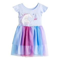 Многоярусное тюлевое платье Disney&apos;s Frozen для девочек и девочек 4–12 лет от Jumping Beans Disney/Jumping Beans