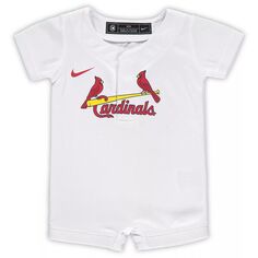 Белый официальный комбинезон из джерси Nike St. Louis Cardinals для новорожденных и младенцев Nike