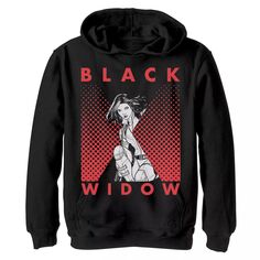 Флисовый пуловер с графическим логотипом Marvel Black Widow для мальчиков 8–20 лет Marvel