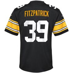 Молодежная футболка Nike Minkah Fitzpatrick Black Pittsburgh Steelers Alternate Game Nike