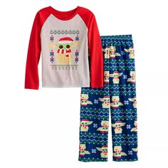 Пижамный комплект Jammies For Your Families для девочек 4–12 лет, Мандалорец Грогу, он же Бэби Йода Licensed Character