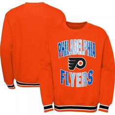 Классический пуловер с капюшоном Youth Orange Philadelphia Flyers Blueliner Outerstuff