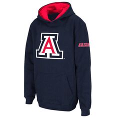 Темно-синий пуловер с капюшоном и большим логотипом Youth Stadium Athletic Arizona Wildcats Unbranded