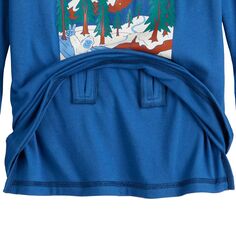 Адаптивная двухслойная зимняя футболка Jumping Beans с длинными рукавами для мальчиков и девочек с графическим рисунком Jumping Beans