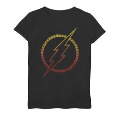 Футболка с логотипом DC Comics Flash Lightning для девочек 7–16 лет DC Comics