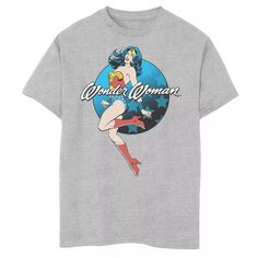 Футболка с изображением звезд и кругов DC Comics Wonder Woman для мальчиков 8–20 лет Licensed Character