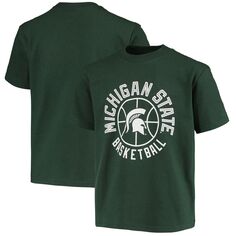 Зеленая баскетбольная футболка «Юный чемпион штата Мичиган» Spartans Champion