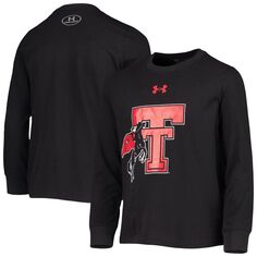 Черная футболка с длинными рукавами Youth Under Armour Texas Tech Red Raiders Vault Under Armour